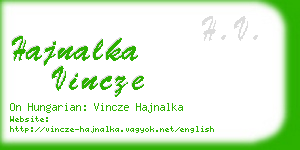 hajnalka vincze business card